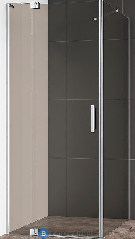 Душевой уголок Cezares SLIDER-AH-1-80-80/90-BR-Cr без поддона