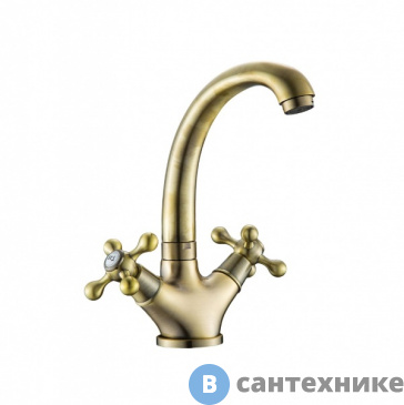 картинка Смеситель Gross Aqua Retro 6014012BRL-A03 для кухни