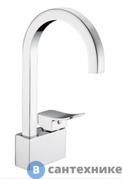 картинка Смеситель WasserKRAFT Aller 1067 для кухни с поворотным изливом латунь, хромоникелевое покрытие