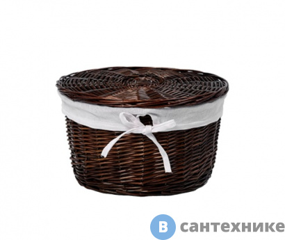 картинка Плетеная корзина WasserKRAFT Donau WB-530-L с крышкой прутья ивы