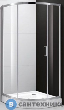 картинка Душевой уголок Cezares MOLVENO-R-1-90-C-Cr-IV (900x900x1900) без поддона