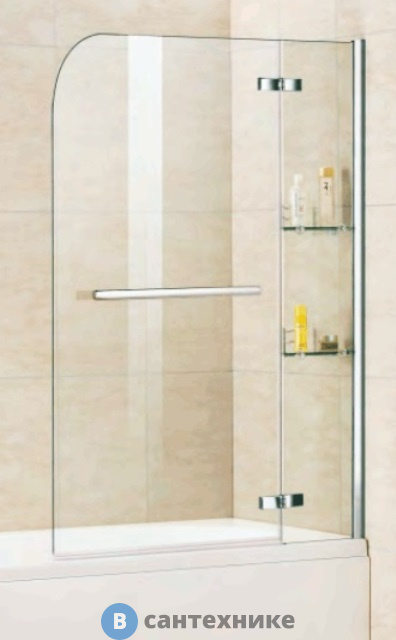 Шторка на ванну WELTWASSER WW100 100D2AK-100 1000х1400 мм