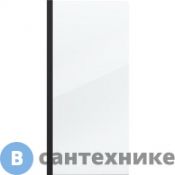 Шторка на ванну Bravat ALFA BG070.1501BM с одной распашной дверью 700х1500 мм профиль матовый чёрный