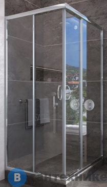 картинка Душевой уголок Veconi RV-113 RV113-80-01-C4 стекло прозрачное/4-5 мм/ без поддона