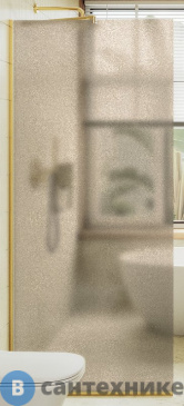 картинка Душевая перегородка в профиле MaybahGlass 1950*790 Стекло 8 мм Бронза матовая (MGD-697-3у)