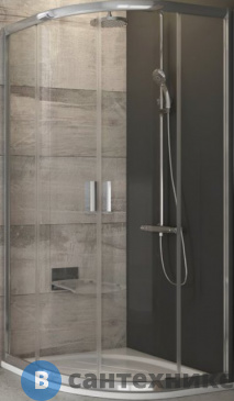 картинка Душевое ограждение Ravak Blix BLCP4-90 блестящий + Транспарент AntiCalc (3B270C00Z1)