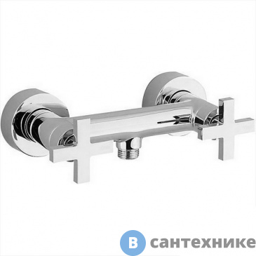 картинка Смеситель CISAL Barcelona Quad BQ00044121 двухвентильный настенный для душа, хром