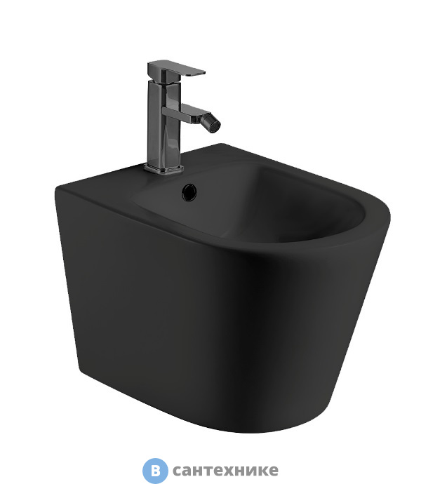 Биде WELTWASSER SALZBACH 005 MT-BL подвесное, черный матовый