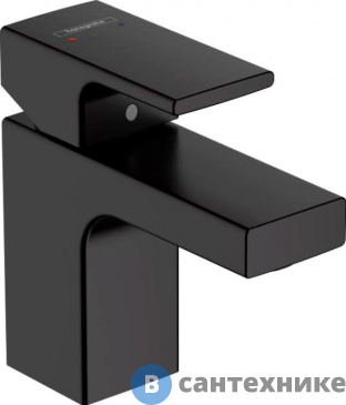 картинка Смеситель Hansgrohe 71560670 Vernis Sh для раковины, чёрный матовый