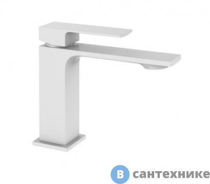 картинка Смеситель Orange Lutz M04-021w однозахватный для раковины, белый