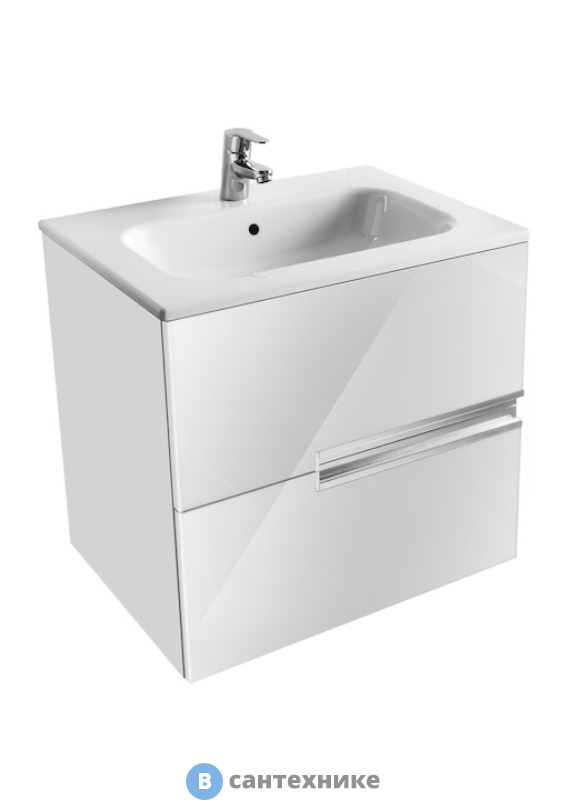 Тумба под раковину Roca VICTORIA NORD ZRU9302730 Ice Edition белый (58,6х55х45)
