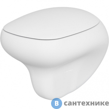 картинка Унитаз подвесной Diamond 123T20101R (530*405*375) матовый белый, безободковый, без сиденья