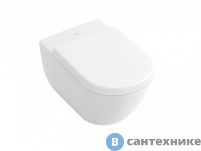 картинка Унитаз подвесной Villeroy & Boch Subway 2.0 56001001 альпийский белый, без сиденья