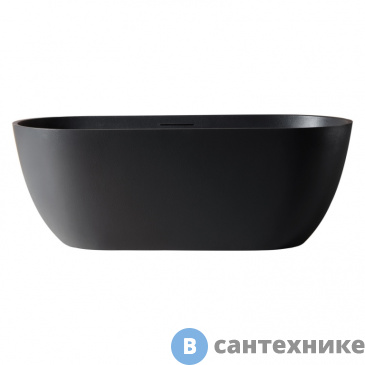 картинка Ванна ABBER Frankfurt AM9941B 170х75 из искусственного камня, чёрная матовая