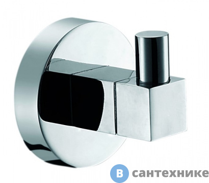 картинка Крючок AZARIO NESSY одинарный, хром (AZ-73105A)