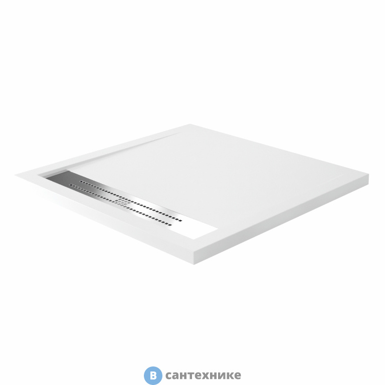 Душевой поддон WasserKRAFT Mindel 85T03 900*900*40, искусственный камень, белый матовый, без сифона