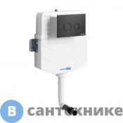 Встраиваемый смывной бачок WasserKRAFT Aller 10TLT.031.ME.MB01, кнопка смыва (чёрная матовая)