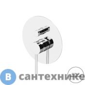Смеситель Gattoni CIRCLE TWO встраиваемый на 2 выхода, с внутренней частью, BIANCO OPACO (9134/91BO)