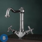 Смеситель Gattoni TRD для раковины, ручки Paris, с донным клапаном, хром (TR300/18C0)