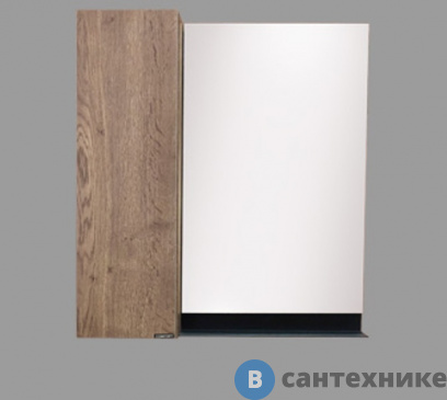 картинка Зеркало-шкаф Comforty Кёльн-75 дуб темный