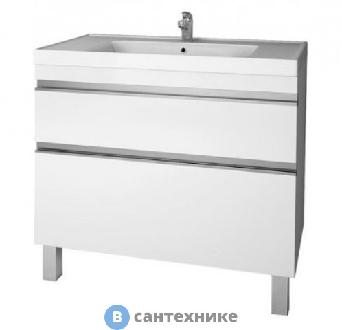 Тумба под раковину Dreja Grace Plus 90, белый лак, 2 ящ (99.0906)