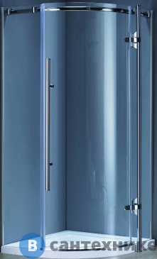 картинка Душевое ограждение Grossman GR-5090 Style 90*90*190 полукруг, дверь распашная