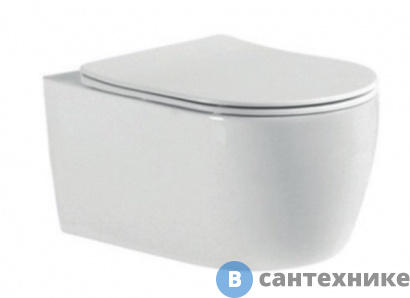 картинка Унитаз подвесной Aquanet SMART W rimless, с сиденьем 490x360x325мм (276395)