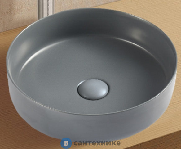 Раковина WELTWASSER ELBACH 3134 MDG накладная (матовая темно-серая) /355х355х120/