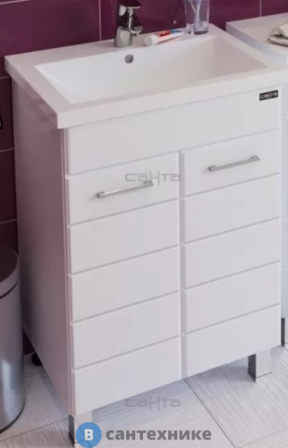 Тумба под раковину СанТа Омега-60 напол. ум. Фостер 60 (207044)