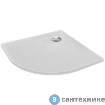 картинка Душевой поддон Jacob Delafon TOLBIAC E6D329RU-WPM из искуственного камня R 90 белый, без сифона