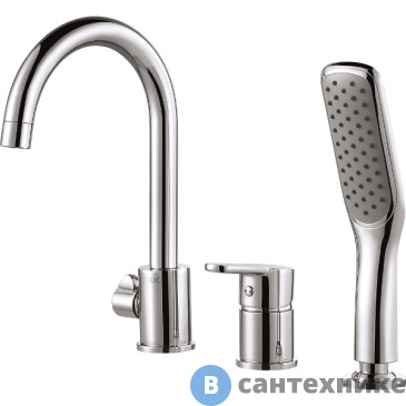 картинка Смеситель D&K Rhein.Marx DA1394901 на борт ванны хром