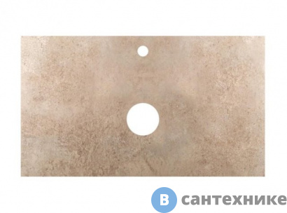 картинка Столешница BelBagno KEP-60-C из керамогранита под накладную раковину 616x468, Cemento (однотонная, без нанесения узора)