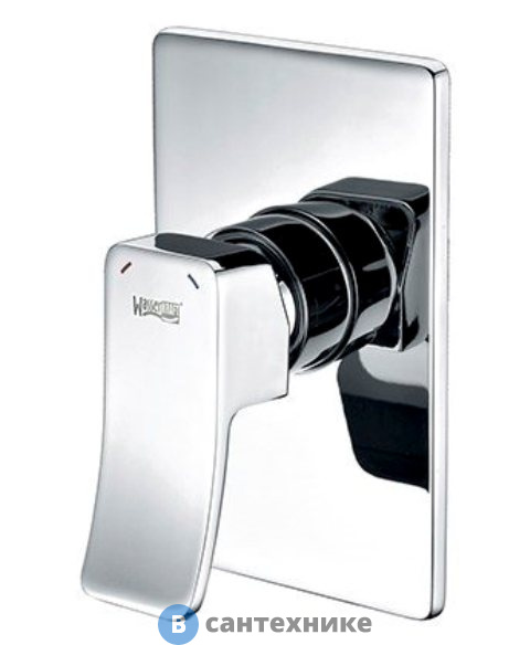 Смеситель WasserKRAFT Aller 10651 для душа латунь, хромоникелевое покрытие