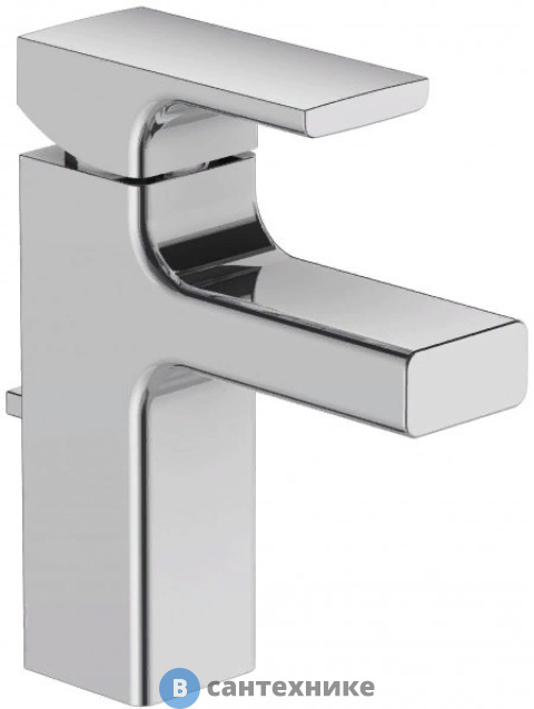 Смеситель Jacob Delafon STRAYT E37327-CP для раковины с гибкой подводкой и донным клапаном (хром)