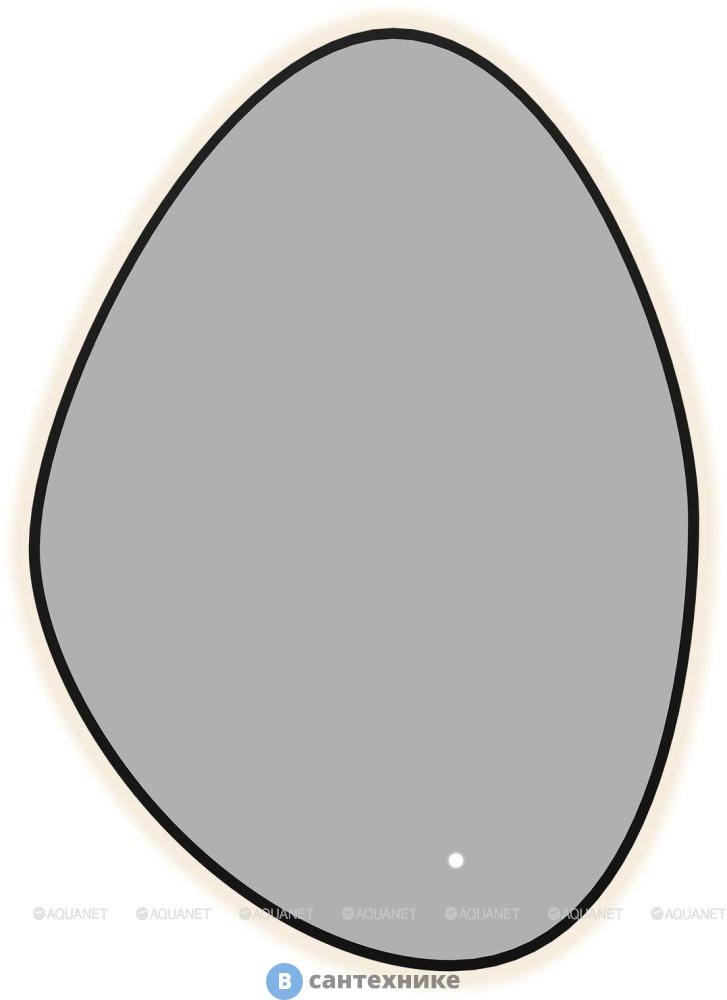 Зеркало Aquanet Контур 700х1000 LED TX ассиметричное, черный (367647)