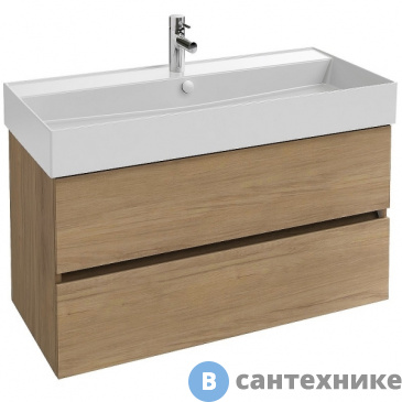 картинка Тумба под раковину Jacob Delafon EB2383-E75 Tolbiac 100 см, 2 ящика, дуб давос натуральный