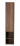 Шкаф BelBagno KRAFT KRAFT-1600-1A-SC-RT-L подв. с одной распашной дверцей с доводчиками и одной открытой полкой, левост-й, Rovere Tabacco