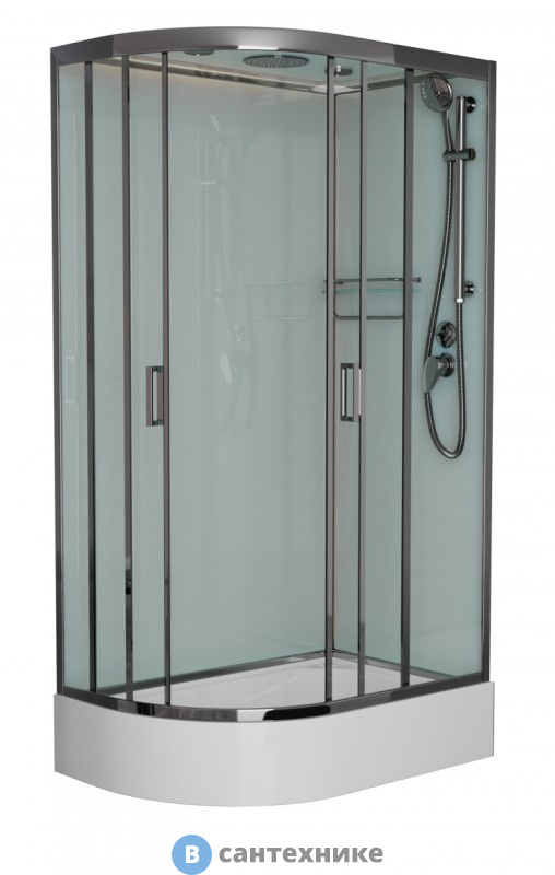 Душевая кабина Frank F412/1R Brilliant правосторонняя средний поддон
