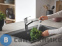 картинка Смеситель Grohe 30305001 Eurosmart 2021 для кухонной мойки, низкий выдвижной излив, хром