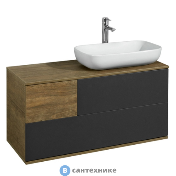 Тумба под раковину Акватон Терра 105 Дуб Кантри/Антрацит (1A246901TEKA0)