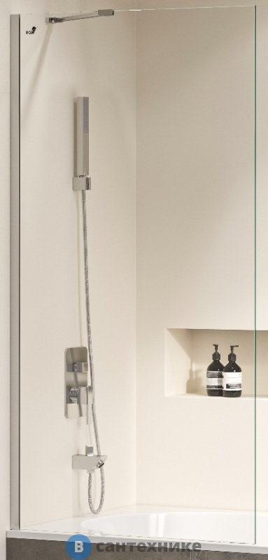 Шторка на ванну RGW SC-151 хром/Прозрачное/8 мм 80*150 (351115108-11)