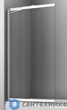 картинка Шторка WasserKRAFT Main 41S02-100 Fixed стеклянная на ванну