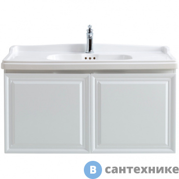 картинка Тумба под раковину Cezares GIUBILEO подвесная с двумя распашными дверцами, Bianco Lucido, 970x450x500, GIUBILEO-1000-2A-SC-BL