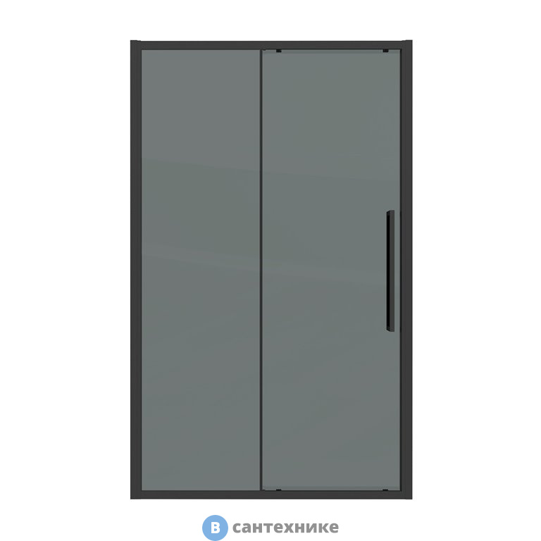 Дверь в нишу Grossman Cosmo 100.K33.02.120.21.10 (120*195) черный матовый, стекло тонированное