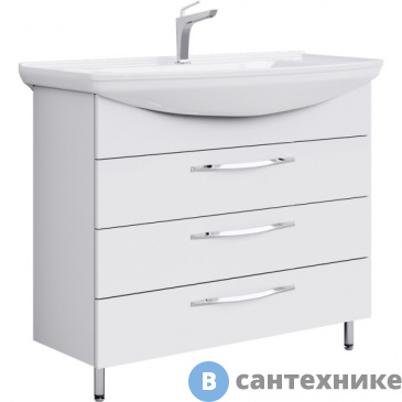 картинка Тумба под раковину Aqwella ALLEGRO 105,5 Agr.01.10/3 (напольная, белый)