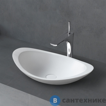 картинка Раковина накладная ABBER Stein AS2606 белая матовая