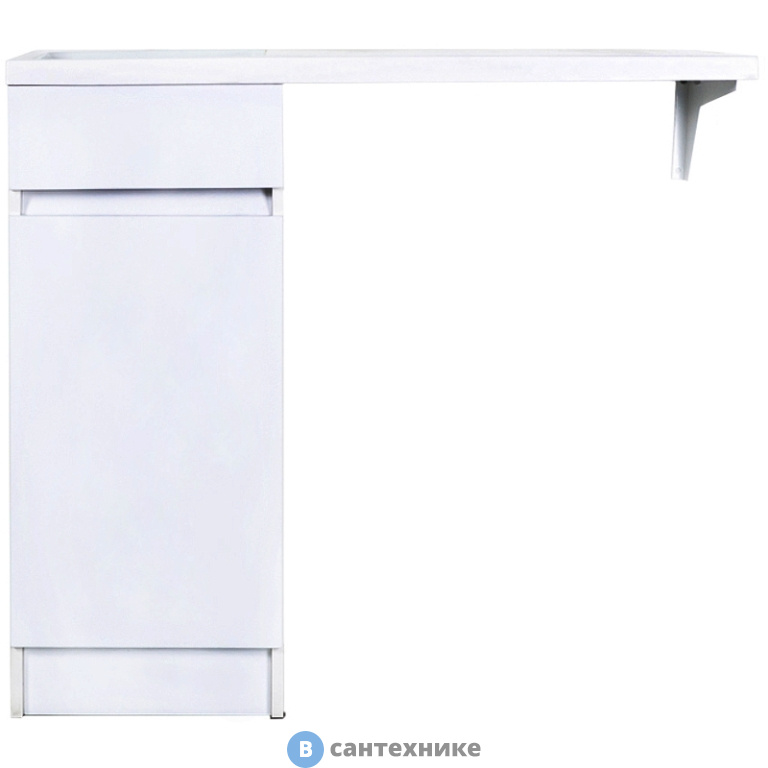 Тумба Orange Sistema STK-40TUW+RAL напольная с левой раковиной 100 см под стиральную машину, белый