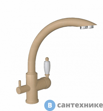 картинка Смеситель FLORENTINA ШАЛЕ FL бежевый для кухни (333.25H.2113.104)