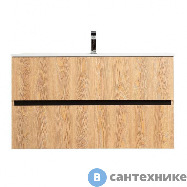 картинка Тумба под раковину Art & MAX TORINO подвесная с двумя выкатными ящиками, Бран AM-TORINO-1000-2C-SO-BR-P