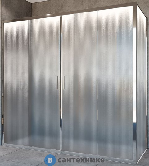 Душевой уголок Vincea Garda VSR-1G21017CH, 1700*1000, хром, стекло шиншилла, без поддона